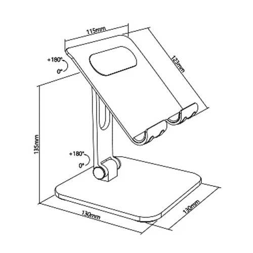 حامل ألواح لوحية قابل للتعديل من Skill Tech SH PAD-07-2
