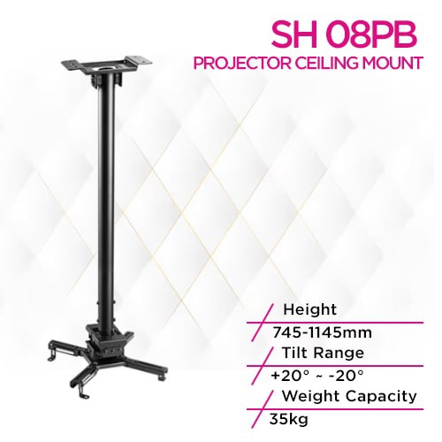 Skill Tech SH 08PB Solid Ceiling Projector Bracket