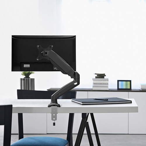 Skill Tech SH 130 C012 Single Monitor Pole-Mounted Gas Spring Monitor Arm
