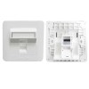 CommScope 1-Port Angled Faceplate, White, Shuttered