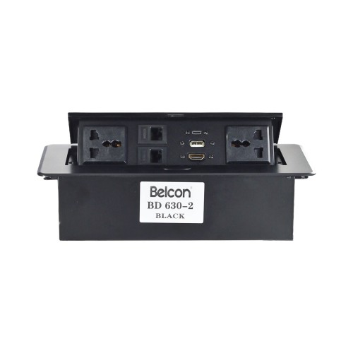 Belcon BD 630-2-Black Pop Up Table Socket
