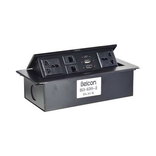 Belcon BD 630-2-Black Pop Up Table Socket