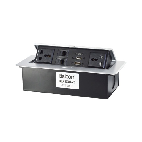 Belcon BD 630-2-Silver Pop Up Table Socket