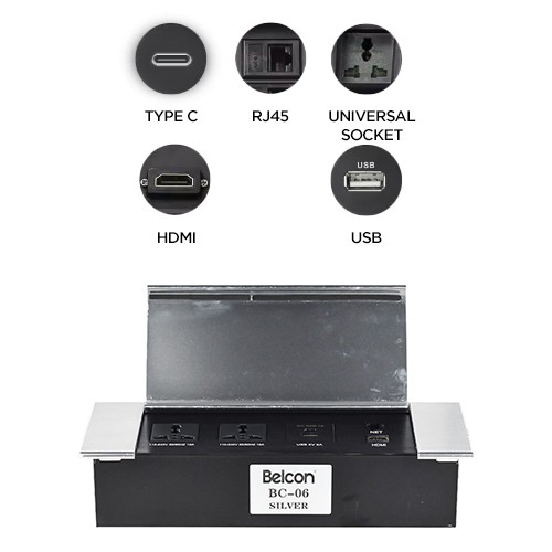 Belcon BC-06 Retractable Flip Up Table Socket
