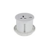 Belcon TS80-White Round Desktop Socket with USB Charger