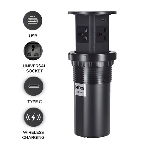 Belcon PP100 Hydraulic Pop up Socket / Lift Socket