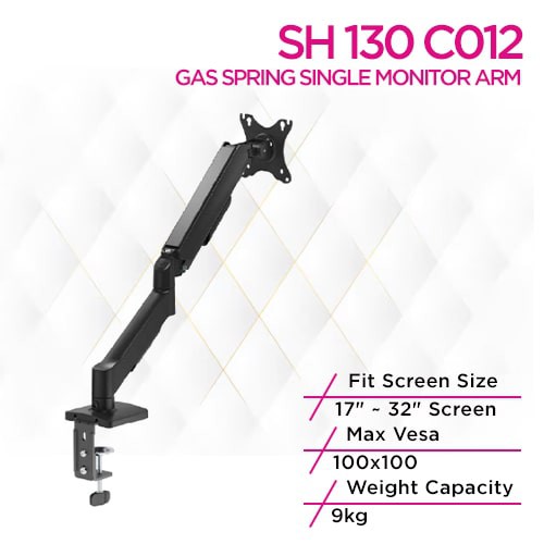 Skill Tech SH 130 C012 Gas Spring Single Monitor Arm