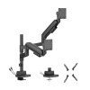 Skill Tech SH87 C024UCP Titan Heavy-Duty Pole-Mounted Gas Spring Monitor Arm With USB-A And USB-C Ports