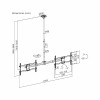 Skill Tech SH 221CSS Heavy-Duty Side-by-Side TV Ceiling Mount