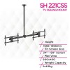 Skill Tech SH 221CSS Heavy-Duty Side-by-Side TV Ceiling Mount