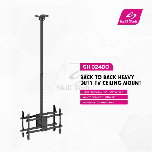 Skill Tech SH 024DC Back To Back Heavy-Duty TV Ceiling Mount