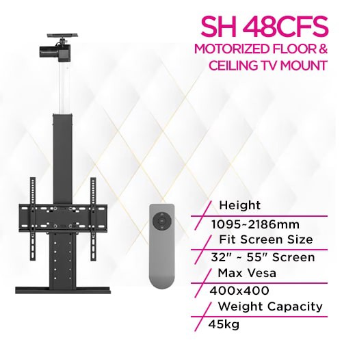 Skill Tech SH 48CFS Motorized Floor & Ceiling TV Lift