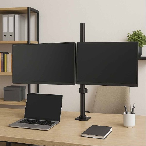 Skill Tech SH91 C022V Heavy-Duty Articulating Dual Monitor Arm