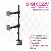 Skill Tech SH91 C022V Heavy-Duty Articulating Dual Monitor Arm
