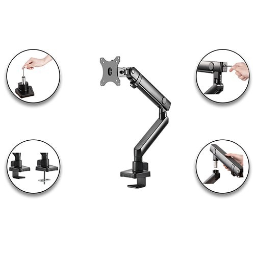 Skill Tech SH20 C012 Single Monitor Counter Balance Steel Monitor Arm