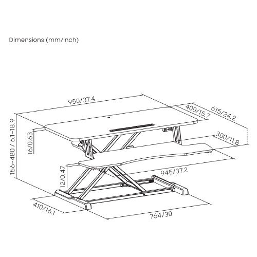 محطة عمل كهربائية للجلوس والوقوف من Skill Tech SHS15 02E