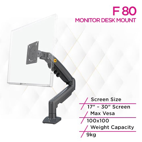 NB F80 Single Monitor Ergonomic Arm