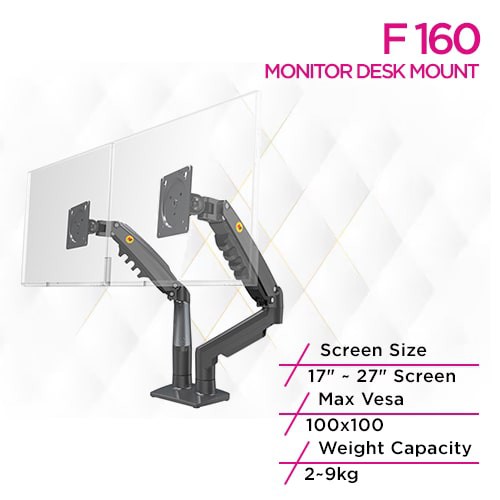 NB F160 Dual Monitor Ergonomic Arm