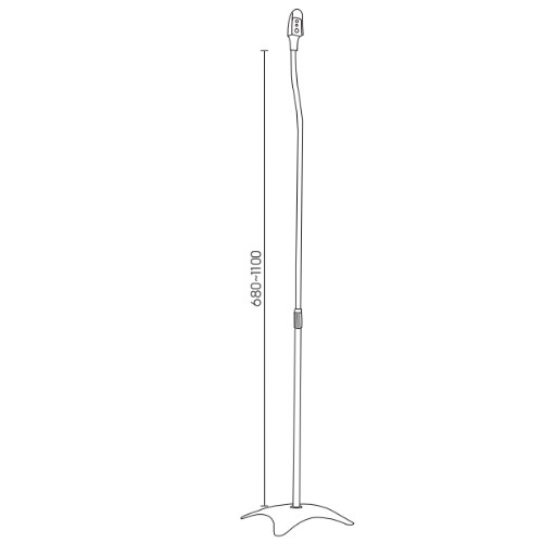 Skill Tech SH SPFS 01 Height-adjustable Metal Satellite Speaker Floor Stand-2pc