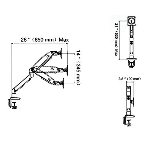 North Bayou NB F100A Desk Top Mount