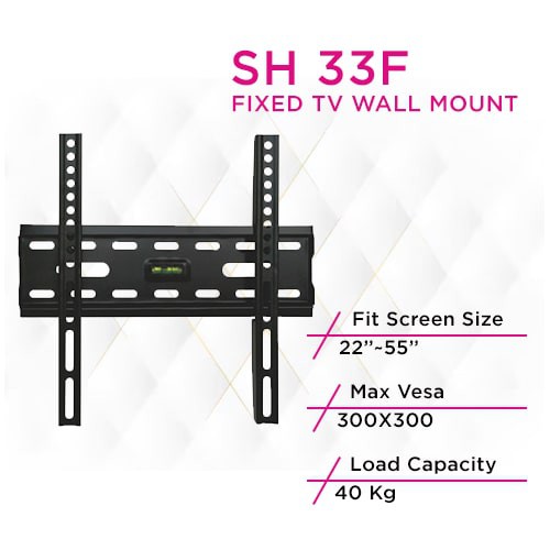 حامل تلفزيون جداري ثابت رفيع من Skill Tech 33F