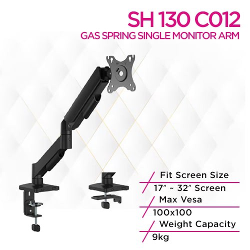 Skill Tech SH 130 C012 Gas Spring Single Monitor Arm