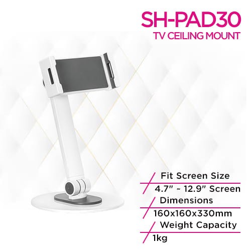 Skill Tech SH PAD30 Aluminium Anti-Theft Countertop Kiosk Tablet Stand