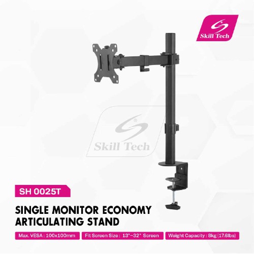Skill Tech SH 0025T Single Monitor Deskmount