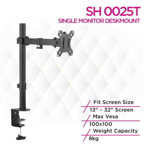 Skill Tech SH 0025T Single Monitor Deskmount