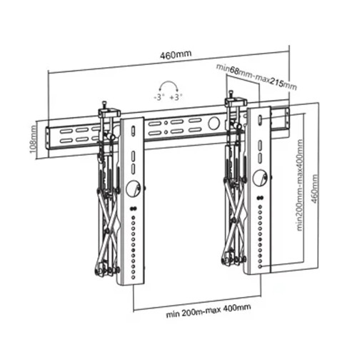 Skill Tech SVW01-46T Pop-out Video Wall Mount