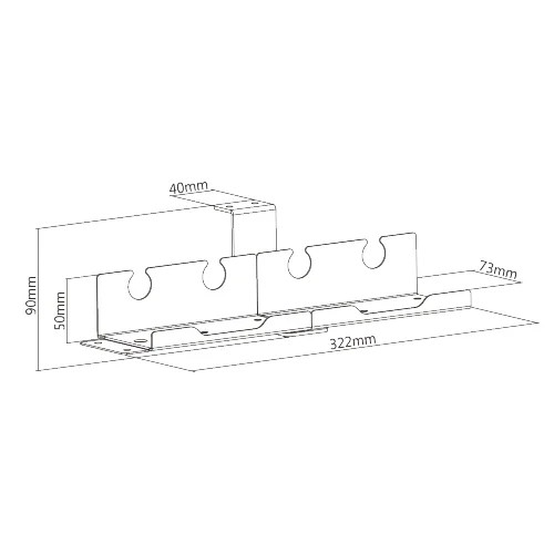 Skill Tech SH SH MH02-5 Under Desk Power Strip Holder