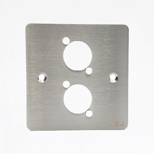 JSJ MBS-2 Steel Dual Faceplate Silver | Durable Wall Plate