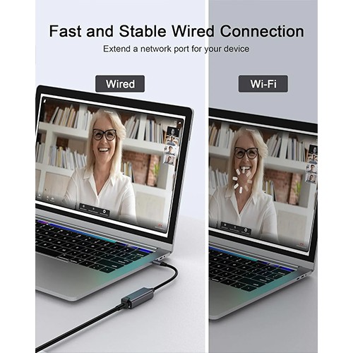 محول Syong S-HB-U-101A من النوع C إلى RJ45 بسرعة 1000 ميجابت في الثانية