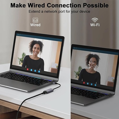 محول Syong S-HB-U-101B من USB إلى RJ45 بسرعة 1000 ميجابت في الثانية