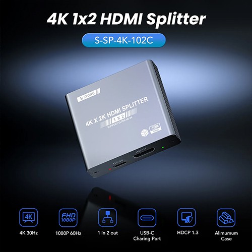 Syong S-SP-4K-102C 4K HDMI Splitter 1x2