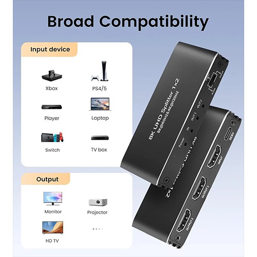 Syong S-SP-8K-102 8K HDMI Splitter 1x2
