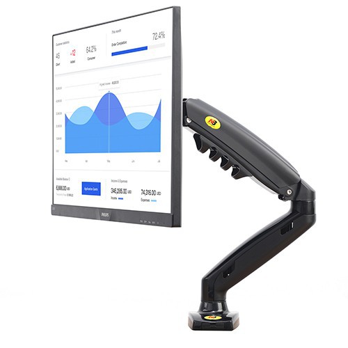 North Bayou NB F80 Premium Single Monitor Steel Monitor Arm