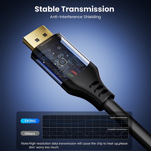كابل Syong DP إلى HDMI بدقة 4K و60 هرتز