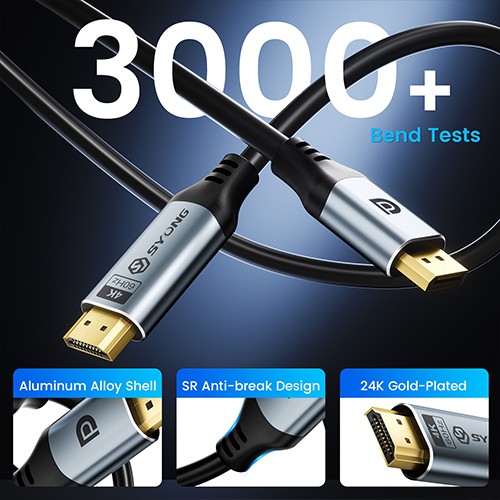 كابل Syong DP إلى HDMI بدقة 4K و60 هرتز