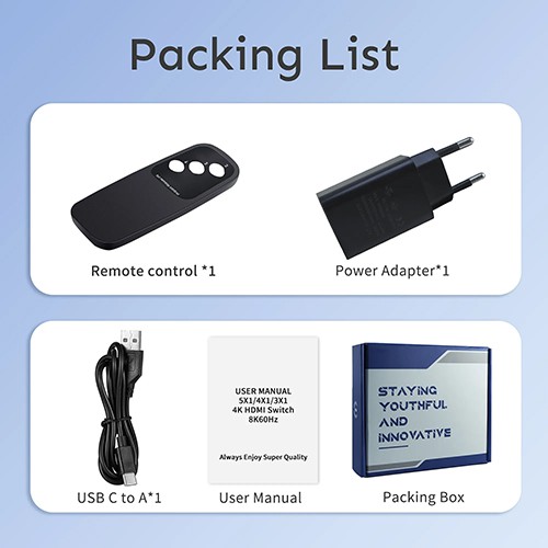 Syong S-SW-4K-301C 4K HDMI Switch 3x1