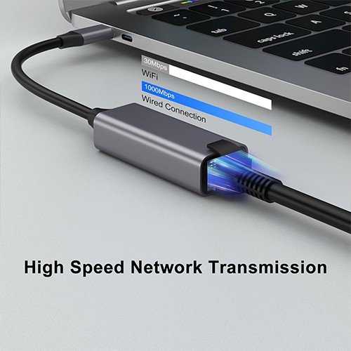 محول Syong S-HB-U-101A من النوع C إلى RJ45 بسرعة 1000 ميجابت في الثانية