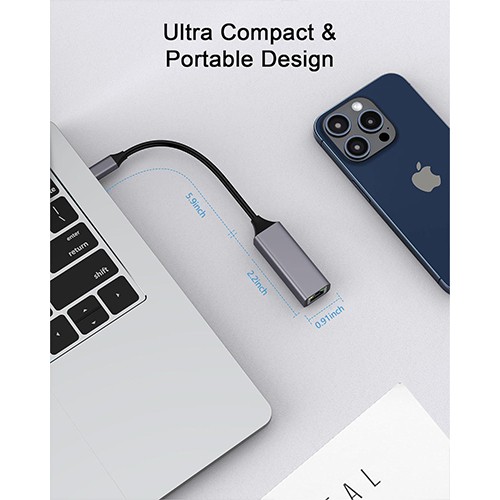 Syong S-HB-U-101A Type C To RJ45 Adapter 1000MBPS