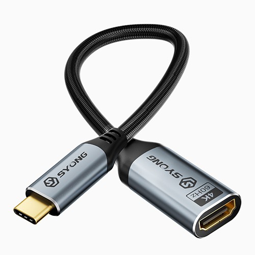 محول Syong S-AT-4K-HTC-0.25MC من النوع C إلى HDMI بدقة 4K و60 هرتز