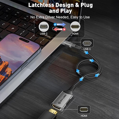 Syong S-AT-4K-HTC-0.25MC Type C To HDMI Adapter 4K 60Hz