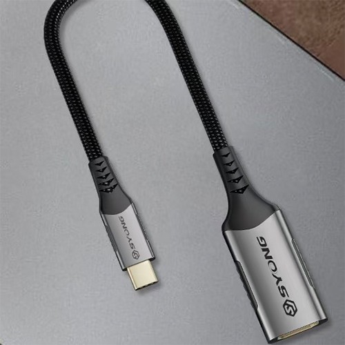 محول Syong S-AT-8K-HTC-0.25M من النوع C إلى HDMI بدقة 8K-60Hz و4K-120Hz