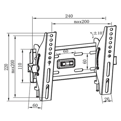 Skill Tech SH 20T Economy Tilt Tv Wall Mount