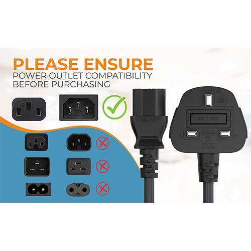 Syong S-PC-UKPC-1MM Pc Power Cord Uk Plug