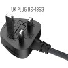 Syong S-PC-UKPC-1MM Pc Power Cord Uk Plug