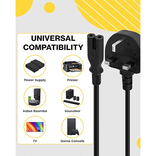 Syong S-2P3-075MM 2pin Power Cord Uk Plug