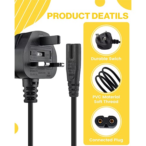 Syong S-2P3-075MM 2pin Power Cord Uk Plug